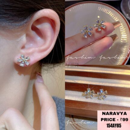 DIAMOND FLOWER STUD SIMPLE