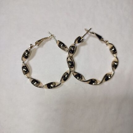 SPIRAL GOLDEN ROUND HOOP SS